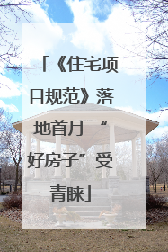 《住宅项目规范》落地首月 “好房子”受青睐