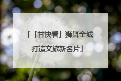 「甘快看」狮舞金城 打造文旅新名片