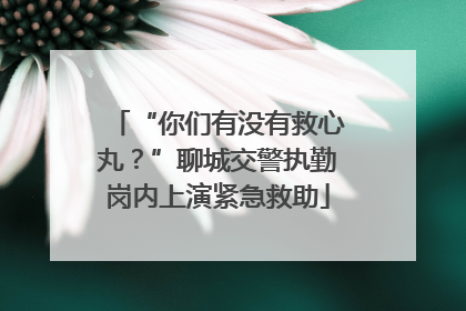 “你们有没有救心丸？”聊城交警执勤岗内上演紧急救助