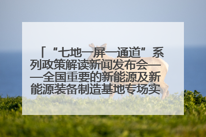 “七地一屏一通道”系列政策解读新闻发布会——全国重要的新能源及新能源装备制造基地专场实录（文+图）