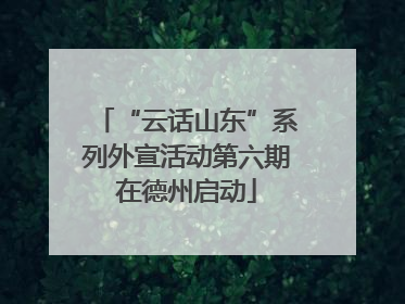 “云话山东”系列外宣活动第六期在德州启动
