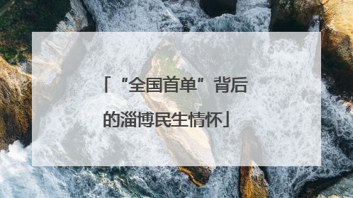 “全国首单”背后的淄博民生情怀