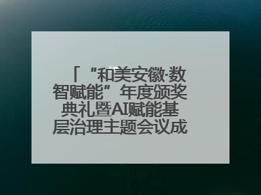“和美安徽·数智赋能”年度颁奖典礼暨AI赋能基层治理主题会议成功举办