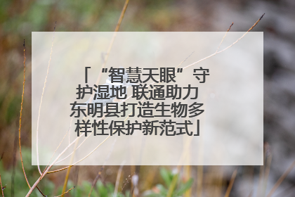“智慧天眼”守护湿地 联通助力东明县打造生物多样性保护新范式