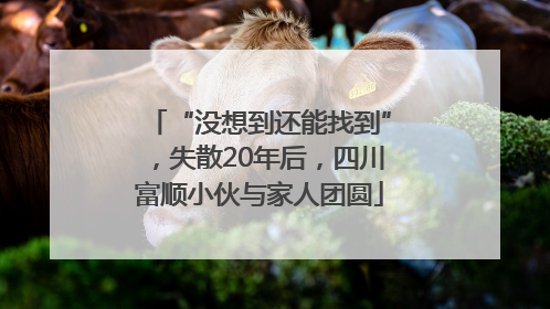 “没想到还能找到”，失散20年后，四川富顺小伙与家人团圆