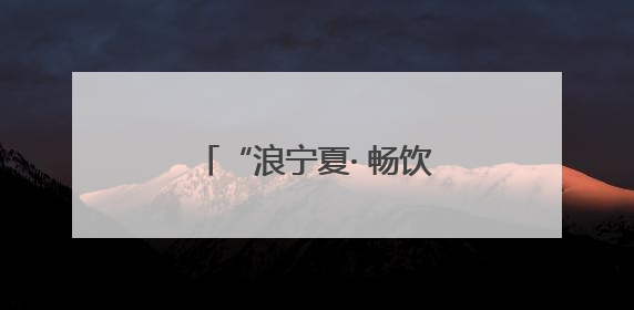 “浪宁夏· 畅饮一夏”美食美酒展销市集亮相银川