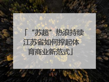 “苏超”热浪持续 江苏省如何撑起体育商业新范式