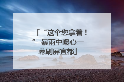 “这伞您拿着！” 暴雨中暖心一幕刷屏宜都