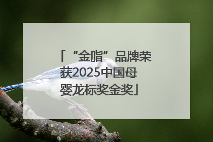 “金脂”品牌荣获2025中国母婴龙标奖金奖