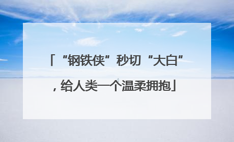 “钢铁侠”秒切“大白”，给人类一个温柔拥抱