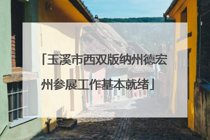 玉溪市西双版纳州德宏州参展工作基本就绪