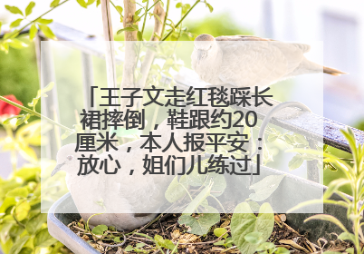 王子文走红毯踩长裙摔倒，鞋跟约20厘米，本人报平安：放心，姐们儿练过
