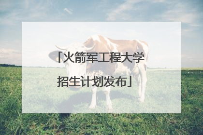 火箭军工程大学招生计划发布