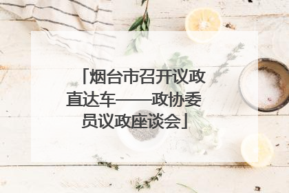 烟台市召开议政直达车——政协委员议政座谈会