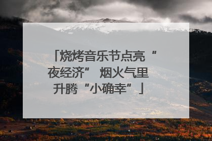 烧烤音乐节点亮“夜经济” 烟火气里升腾“小确幸”
