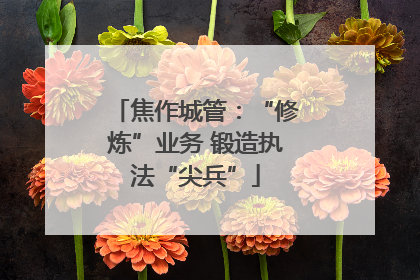 焦作城管：“修炼”业务 锻造执法“尖兵”