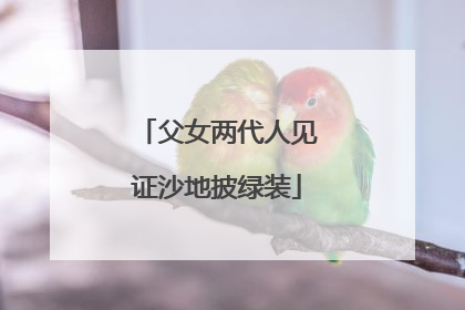 父女两代人见证沙地披绿装