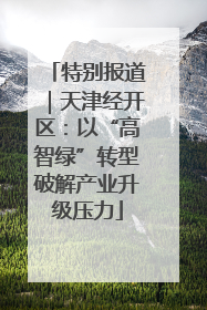 特别报道｜天津经开区：以“高智绿”转型破解产业升级压力