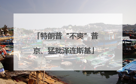 特朗普“不爽”普京、猛批泽连斯基