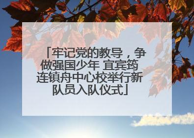 牢记党的教导，争做强国少年 宜宾筠连镇舟中心校举行新队员入队仪式