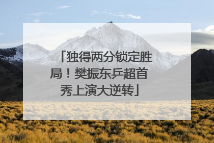 独得两分锁定胜局！樊振东乒超首秀上演大逆转