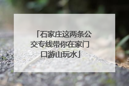 石家庄这两条公交专线带你在家门口游山玩水