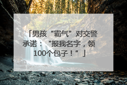 男孩“霸气”对交警承诺：“报我名字，领100个包子！”