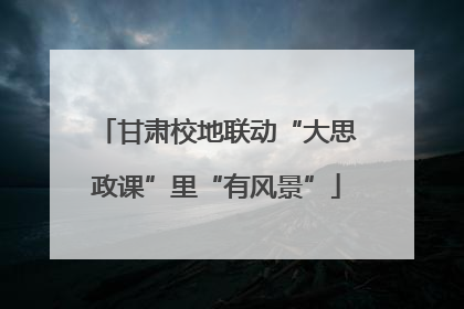 甘肃校地联动“大思政课”里“有风景”