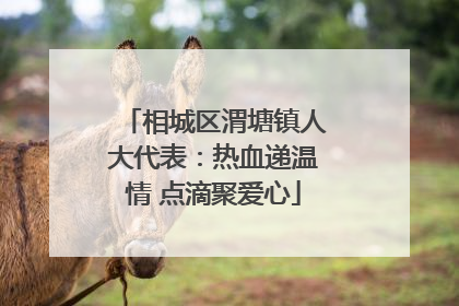 相城区渭塘镇人大代表：热血递温情 点滴聚爱心
