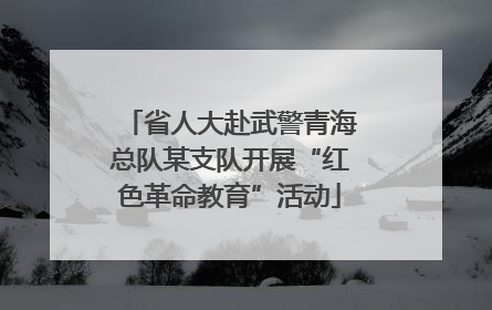 省人大赴武警青海总队某支队开展“红色革命教育”活动