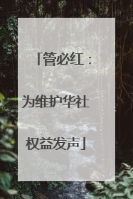 管必红：为维护华社权益发声