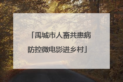 禹城市人畜共患病防控微电影进乡村