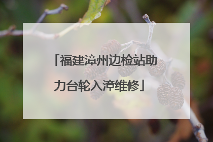 福建漳州边检站助力台轮入漳维修