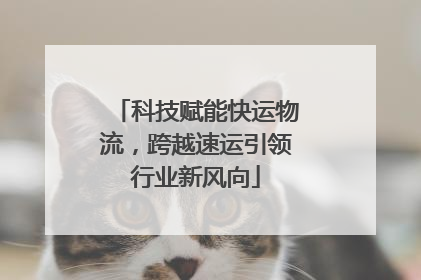 科技赋能快运物流，跨越速运引领行业新风向
