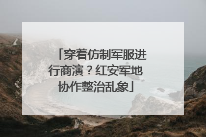 穿着仿制军服进行商演？红安军地协作整治乱象