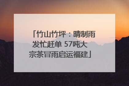 竹山竹坪：晴制雨发忙赶单 57吨大宗茶冒雨启运福建