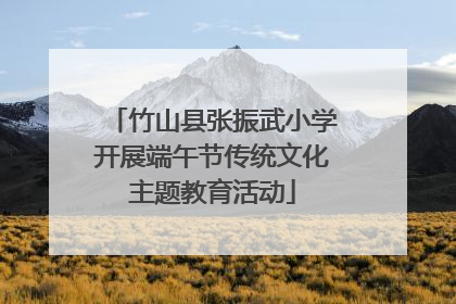 竹山县张振武小学开展端午节传统文化主题教育活动