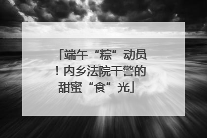 端午“粽”动员！内乡法院干警的甜蜜“食”光