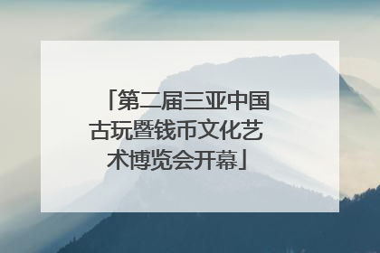第二届三亚中国古玩暨钱币文化艺术博览会开幕