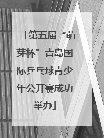 第五届“萌芽杯”青岛国际乒乓球青少年公开赛成功举办