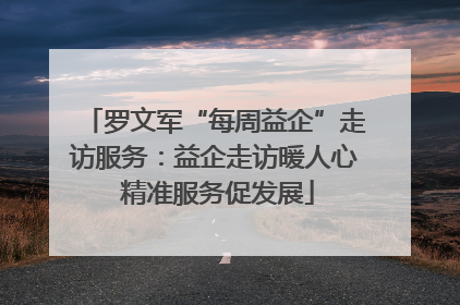 罗文军“每周益企”走访服务：益企走访暖人心 精准服务促发展