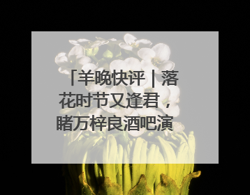 羊晚快评｜落花时节又逢君，睹万梓良酒吧演唱有感
