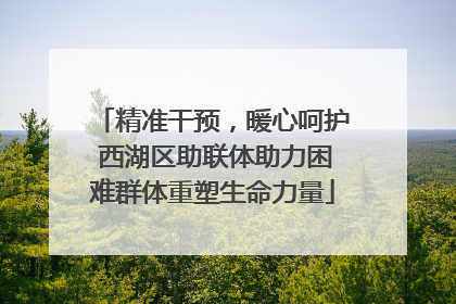 精准干预，暖心呵护 西湖区助联体助力困难群体重塑生命力量