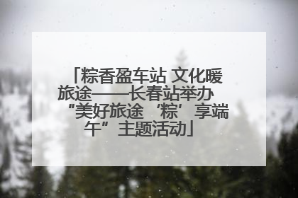 粽香盈车站 文化暖旅途——长春站举办 “美好旅途‘粽’享端午”主题活动