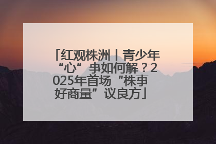 红观株洲丨青少年“心”事如何解？2025年首场“株事好商量”议良方