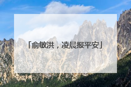 俞敏洪，凌晨报平安