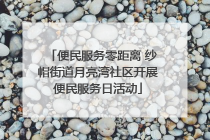便民服务零距离 纱帽街道月亮湾社区开展便民服务日活动