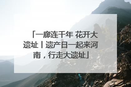 一廊连千年 花开大遗址丨遗产日一起来河南，行走大遗址