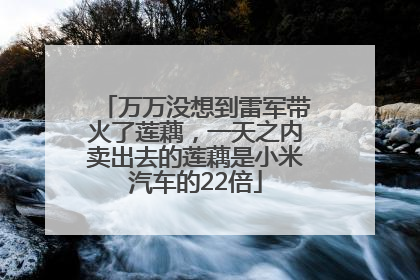万万没想到雷军带火了莲藕，一天之内卖出去的莲藕是小米汽车的22倍
