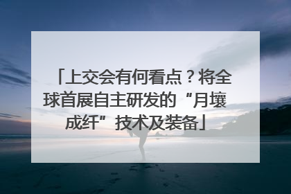 上交会有何看点？将全球首展自主研发的“月壤成纤”技术及装备